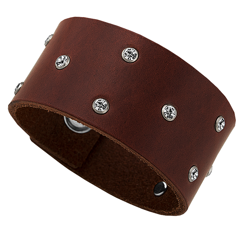 Läderarmband Bling