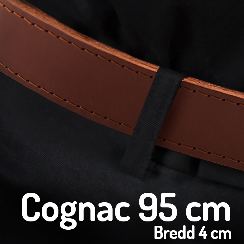 Skärp 95 cm cognac 4 cm