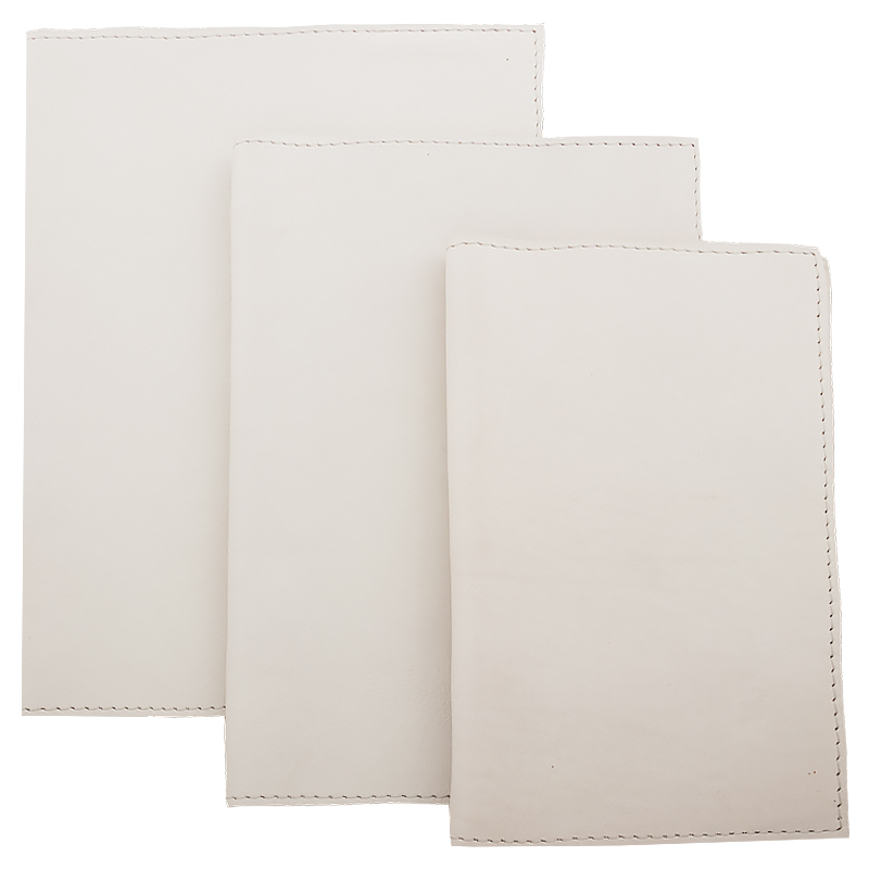 Book cover in leather white - 3