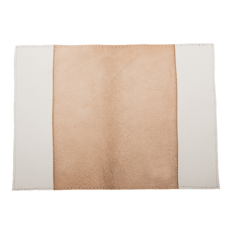 Book cover in leather white - 4