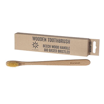 Toothbrush in waxed beech