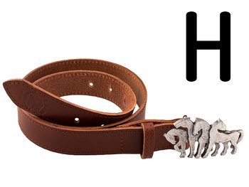 Belt 105 cm Cognac 4cm