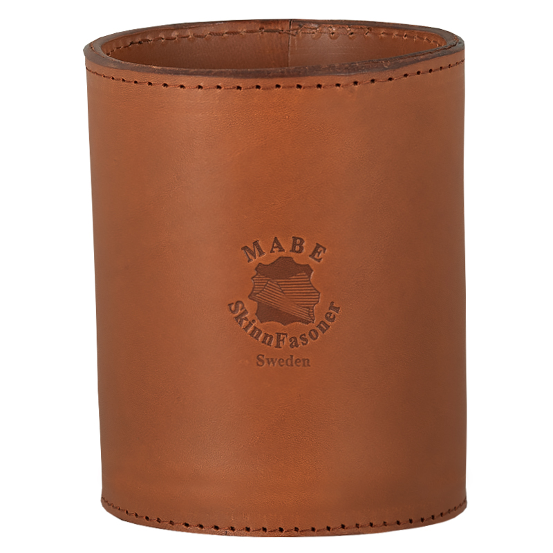 Leather Pen holder Cognac
