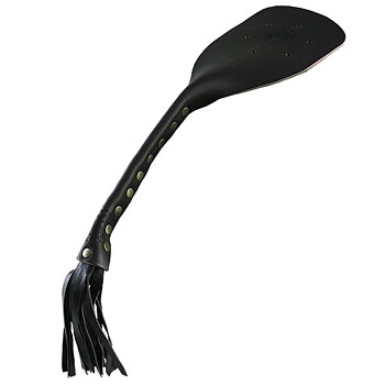 Paddle i läder Svart