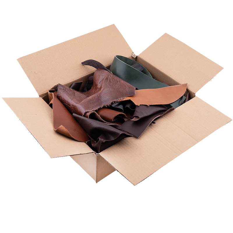 Mixed soft leather pieces  2kg - 2