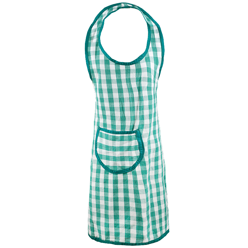 Apron green Checkered + oven mitt  - 2
