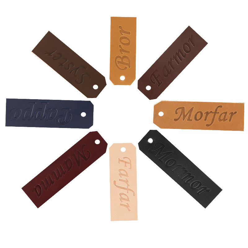 Gift tags in leather family - 2