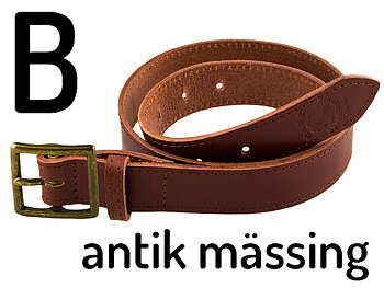 Belt 115 cm cognac 3.5cm