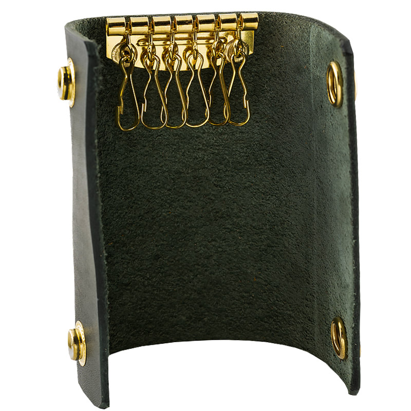 Key holder full gold heart green - 2