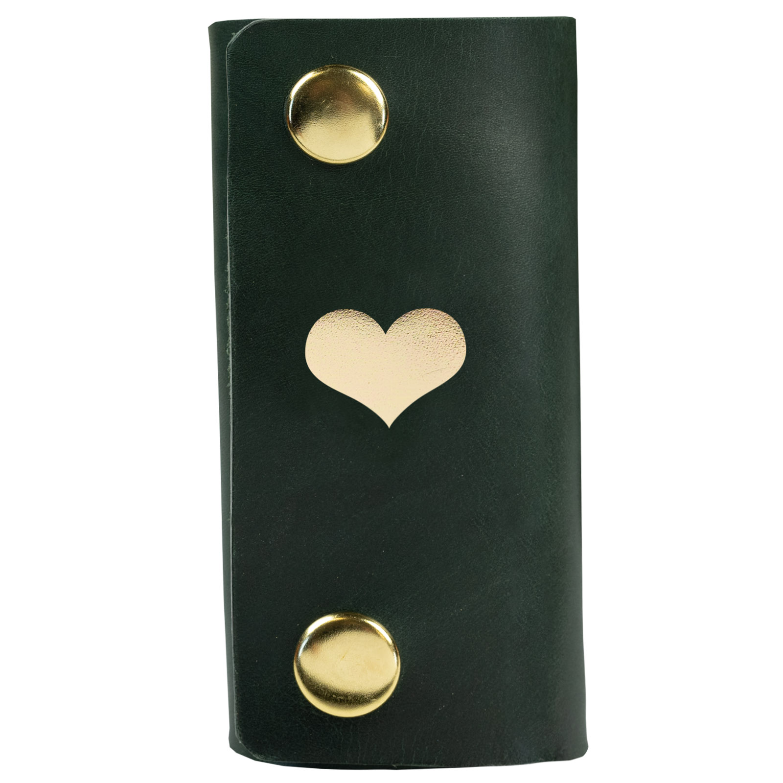 Key holder full gold heart green