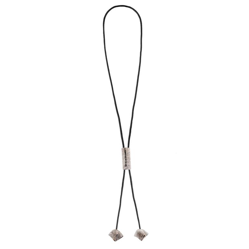 Leather Necklace white