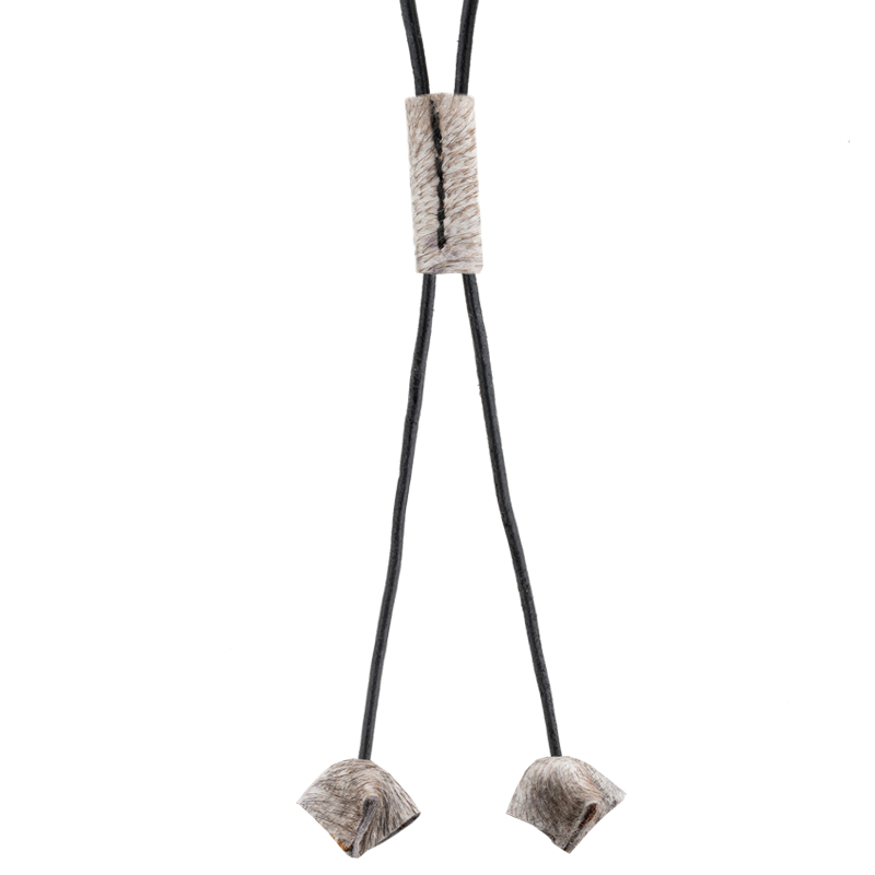 Leather Necklace white - 2