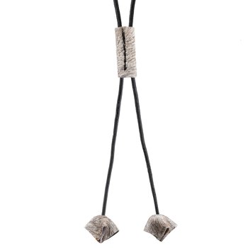 Leather Necklace white
