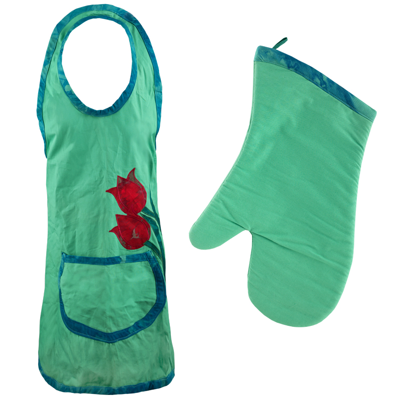 Apron tulip  + oven mitt 