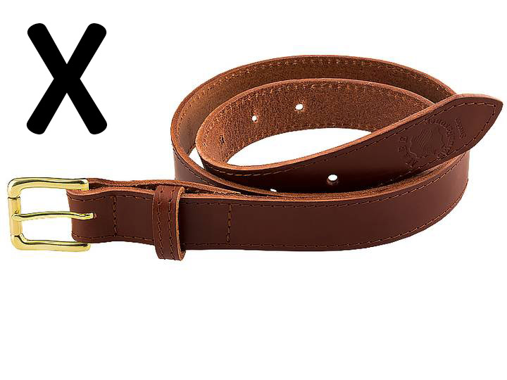 Skärp  120 cm Cognac 3 cm - 7