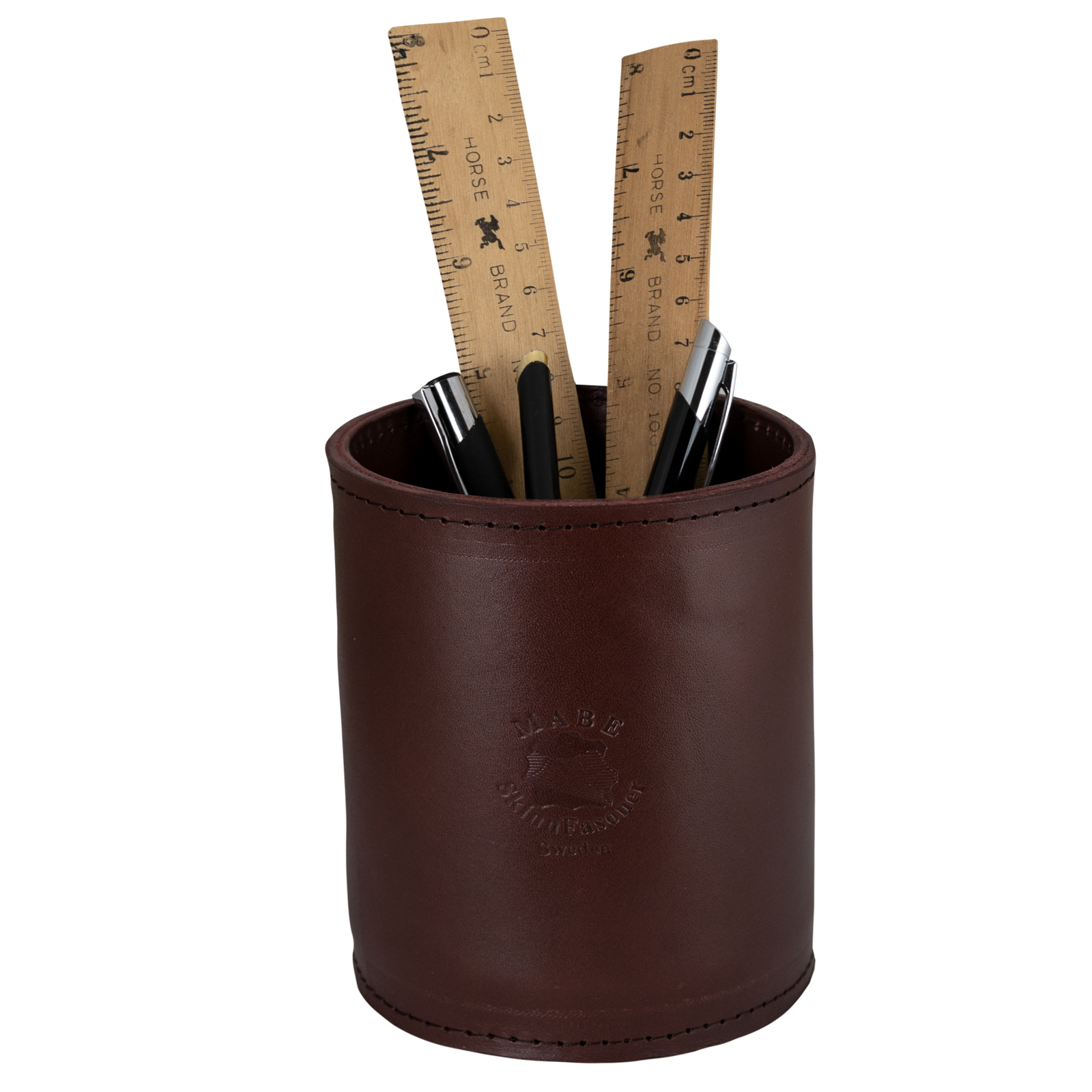 Leather Pen holder Mahogany - 2