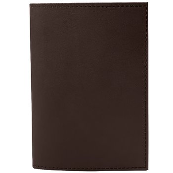 Book cover in leather dark brown