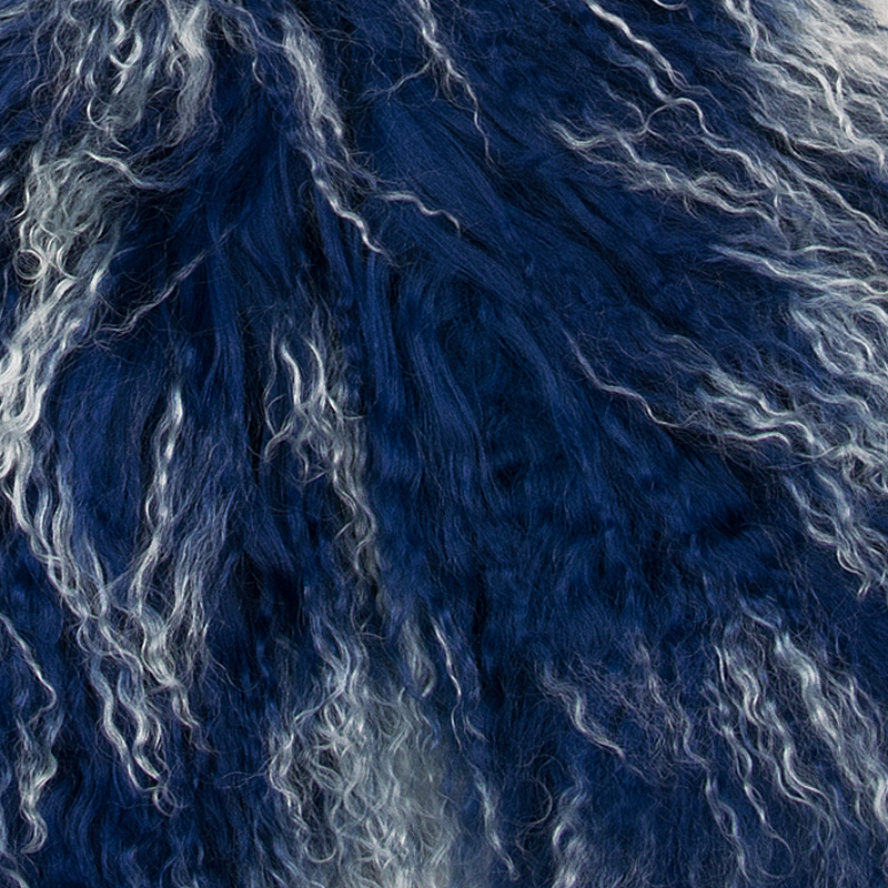 Lambskin boa Dark blue snowtop - 3
