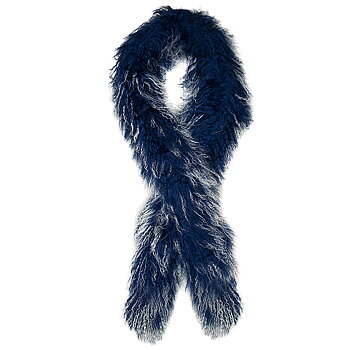 Lambskin boa Dark blue snowtop