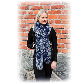 Lambskin boa Dark blue snowtop