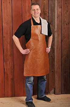 Leather aprons standard cognac