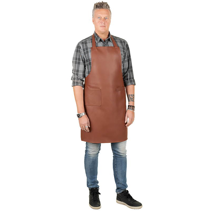 Leather apron Prestige Sleifi, chestnut