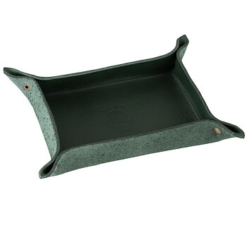 Leather tray green