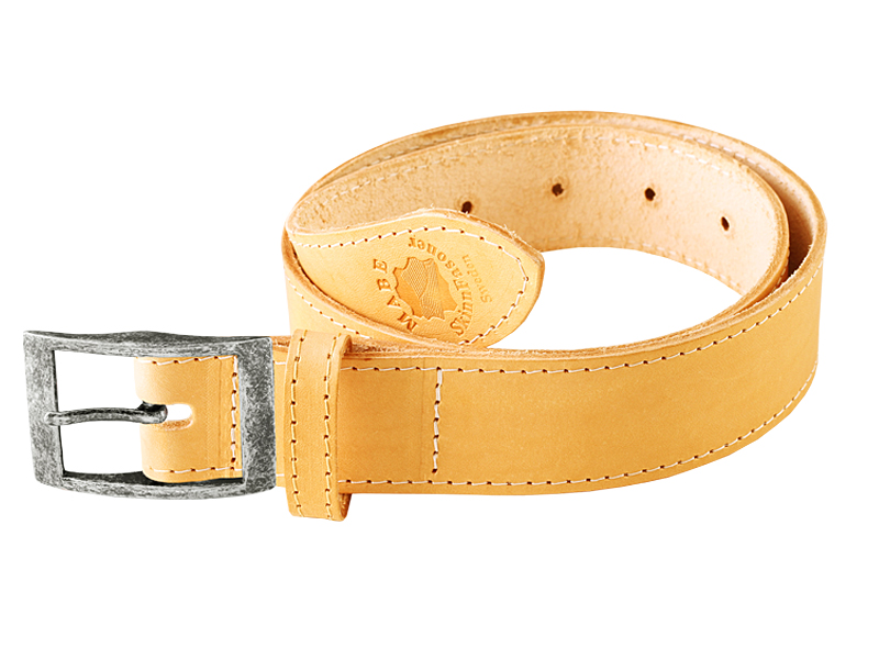 Leather belt G antique silver - 5
