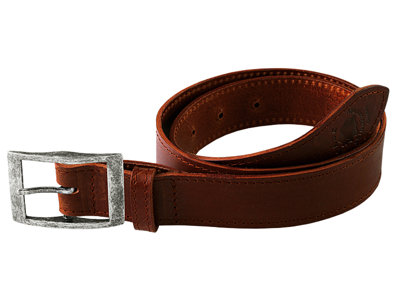 Leather belt G antique silver - 3