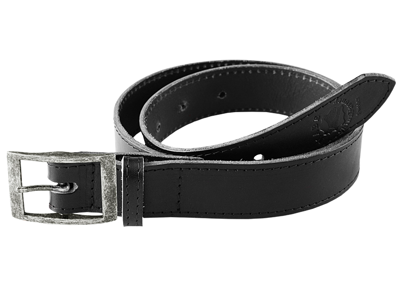 Leather belt G antique silver - 6