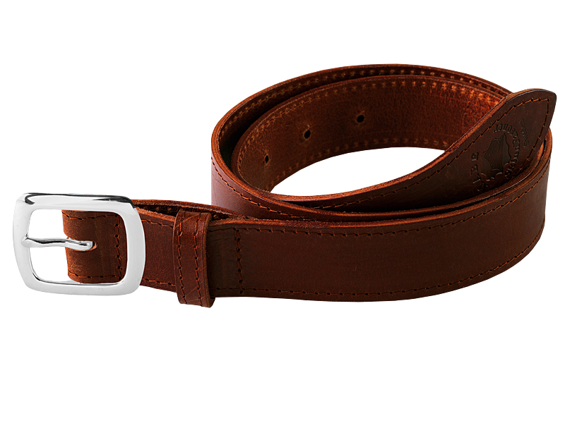 Leather belt C silver - 3