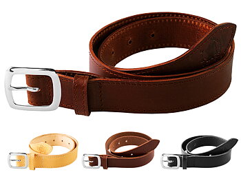 Leather belt C silver