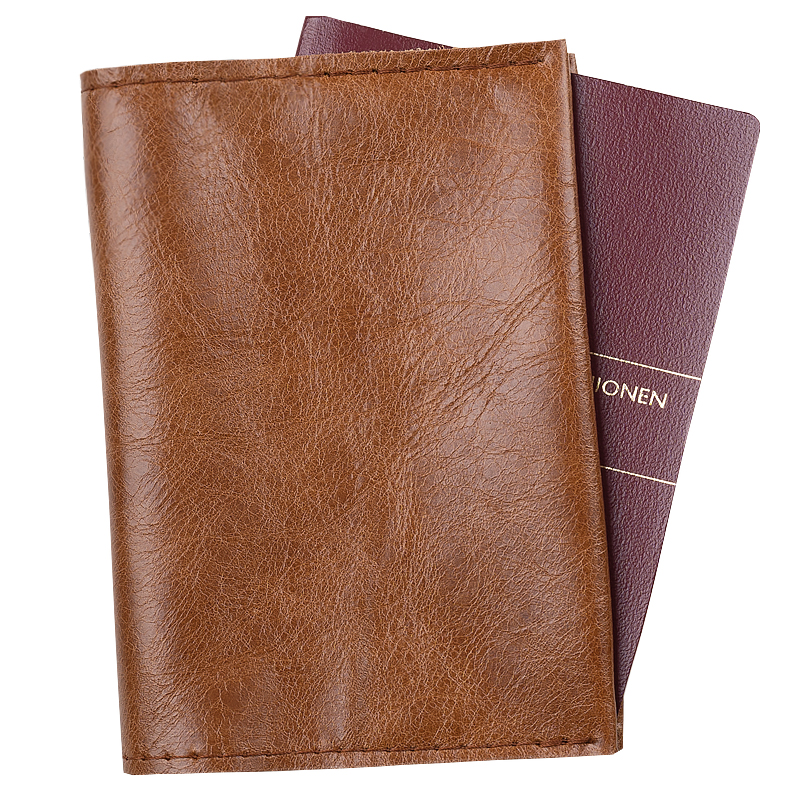 Passport holder Cognac 	