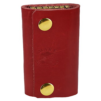 Key holder with compartment in red, gold