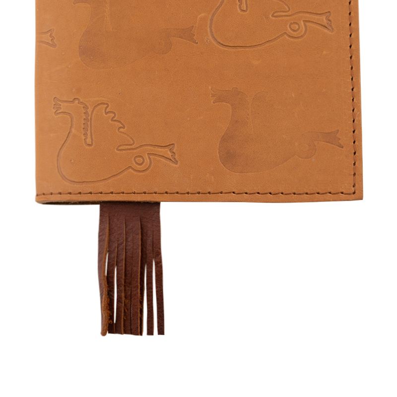 Bookmarks in leather with text - 3