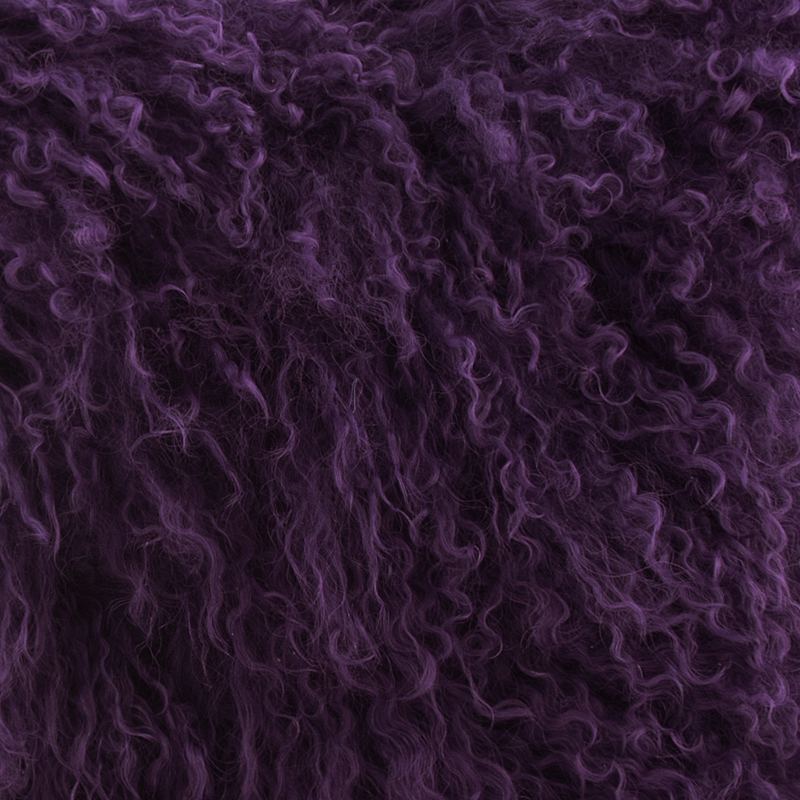 Purple lambskin pillow - 3