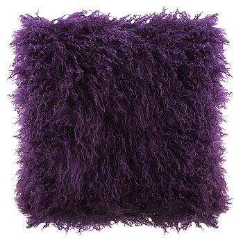Purple lambskin pillow