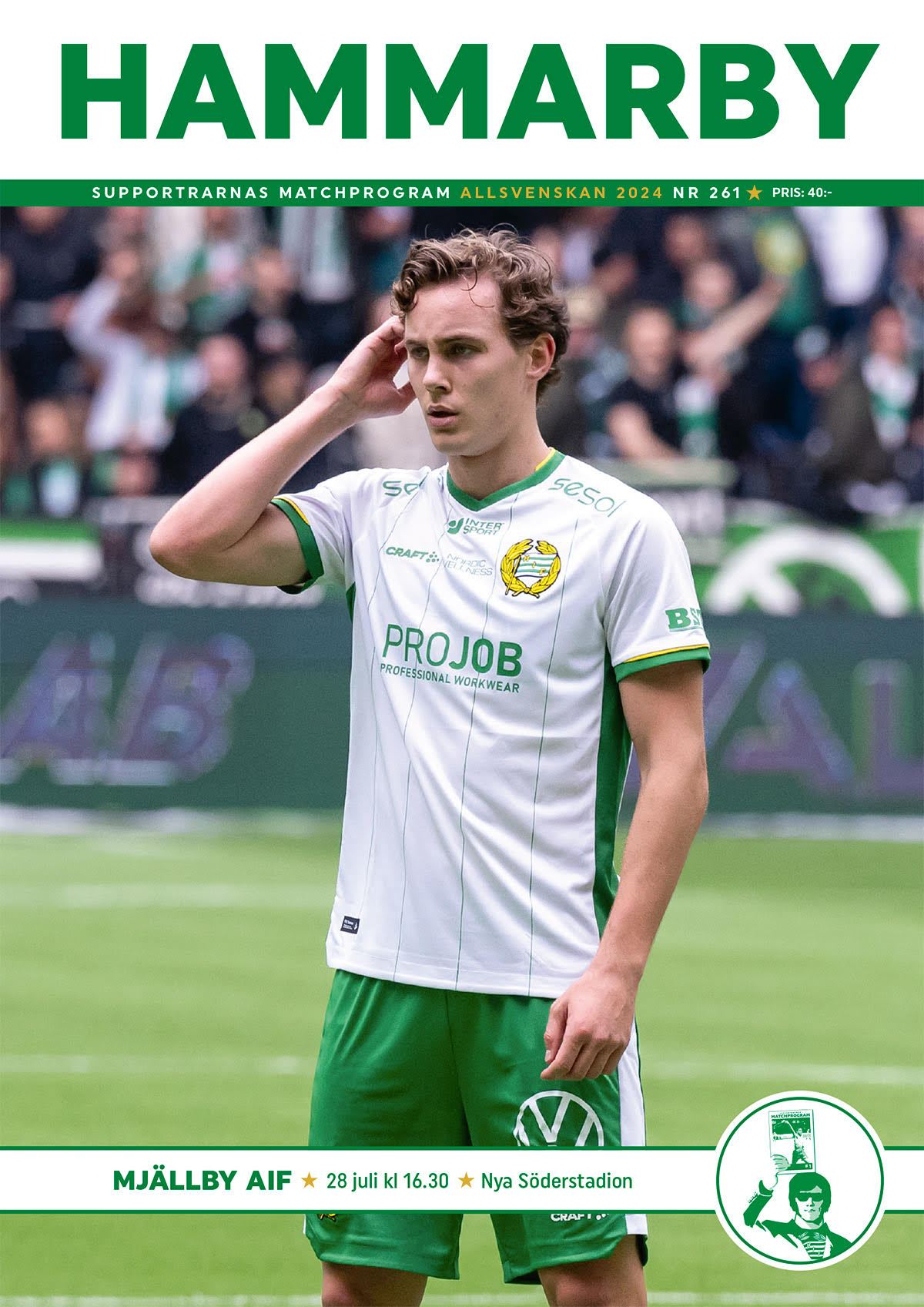 Matchprogram #261 Hammarby-Mjällby.  Allsvenskan 2024.