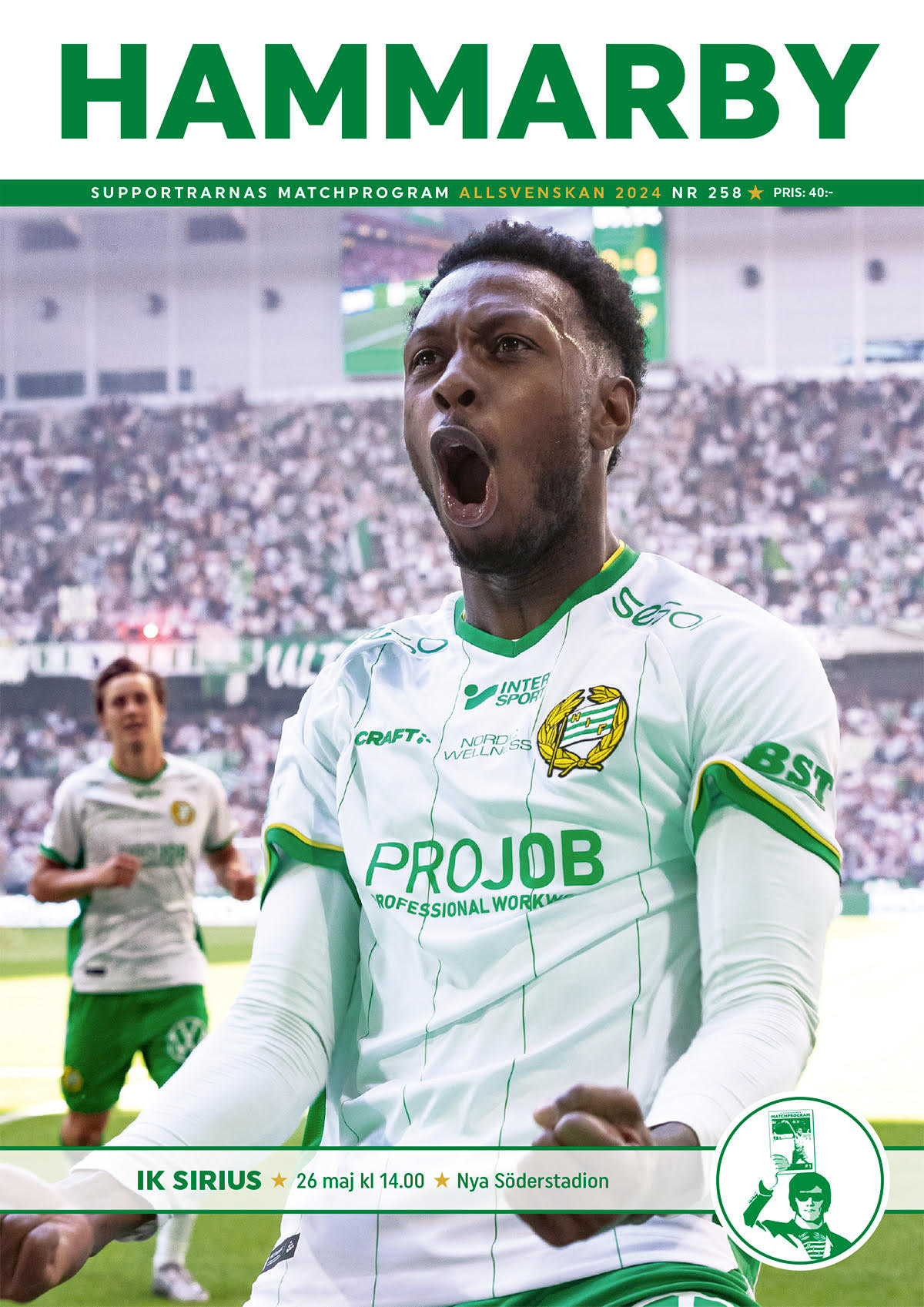 Matchprogram #258 Hammarby-Sirius.  Allsvenskan 2024.