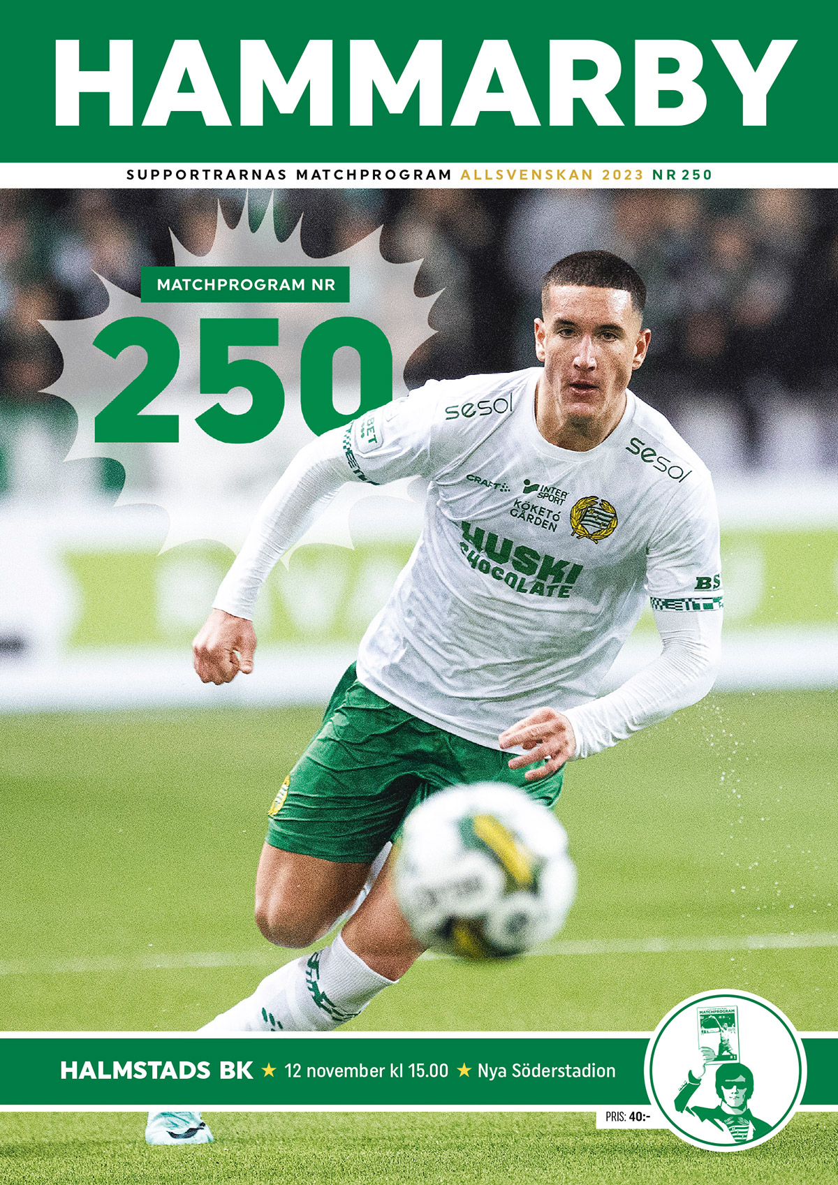 Matchprogram Hammarby-Halmstad Allsvenskan 2023