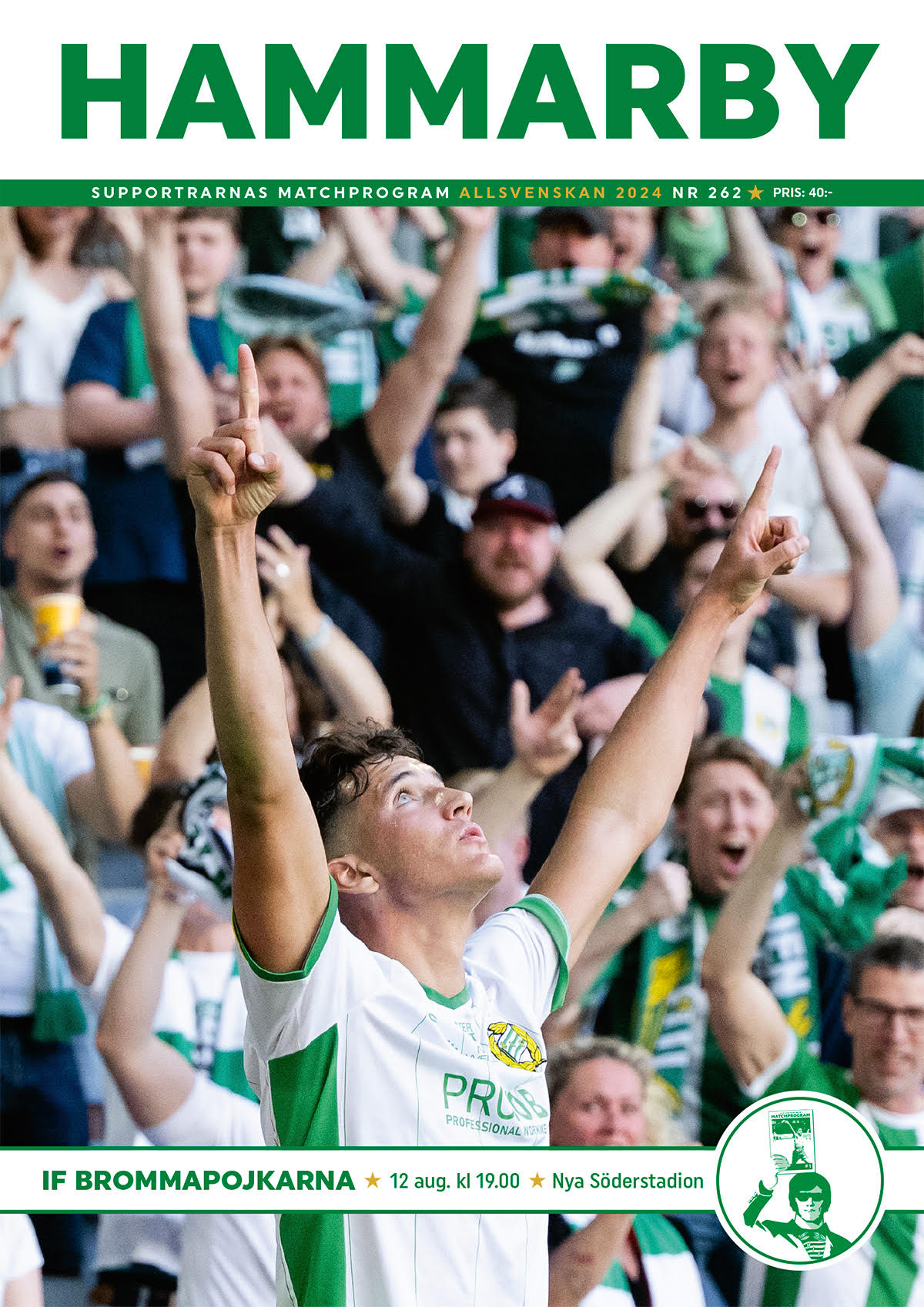 Matchprogram #262 Hammarby-Brommapojkarna.  Allsvenskan 2024.