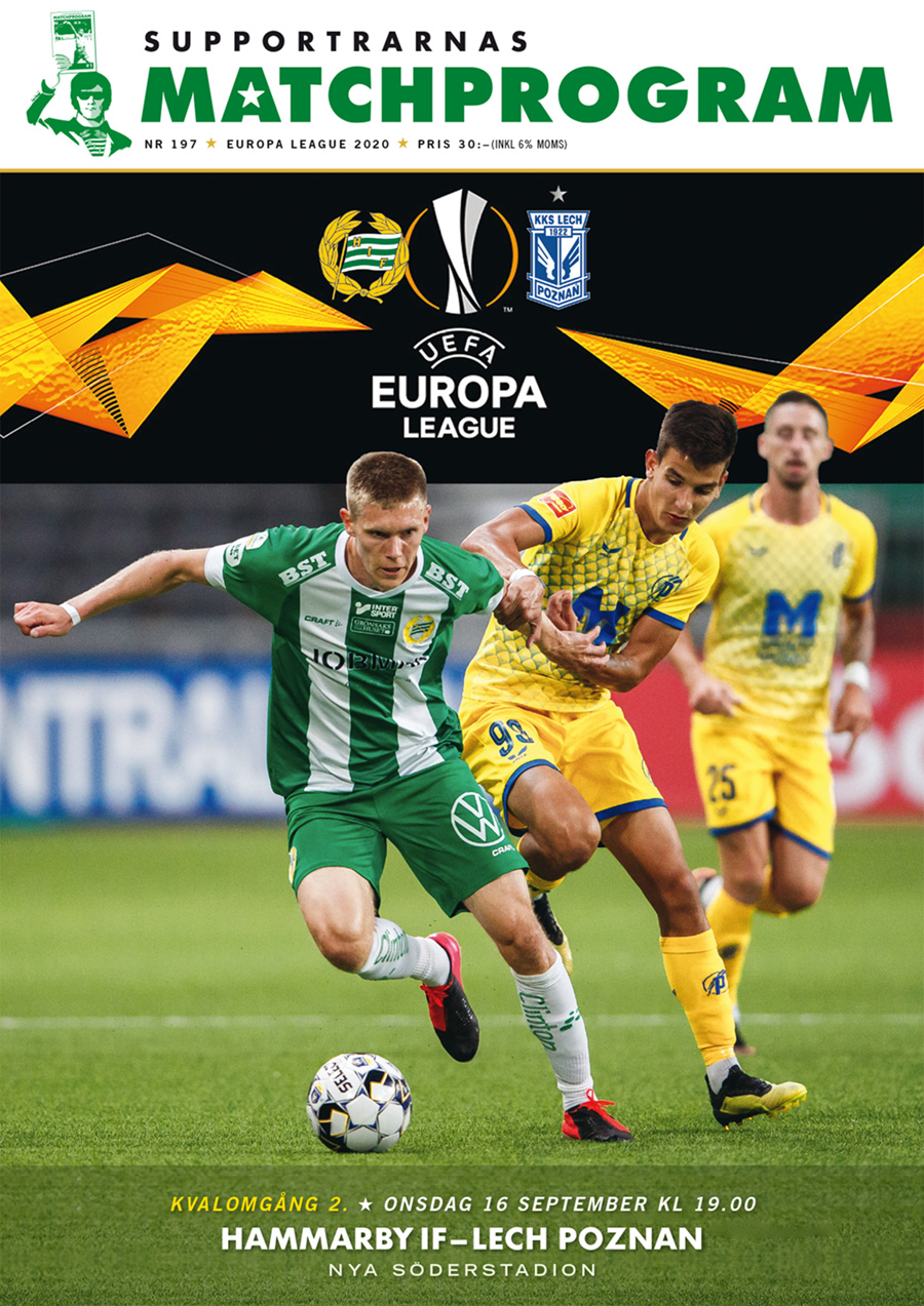 Matchprogram Lech Poznan kval Europa League 