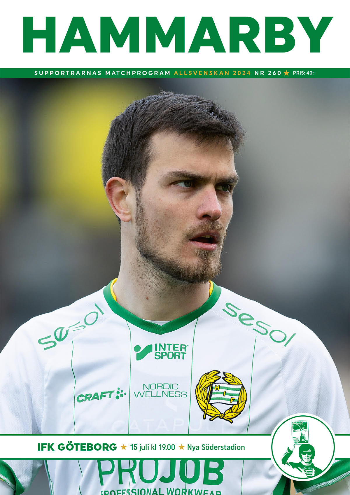 Matchprogram #260 Hammarby-Göteborg. Allsvenskan 2024.
