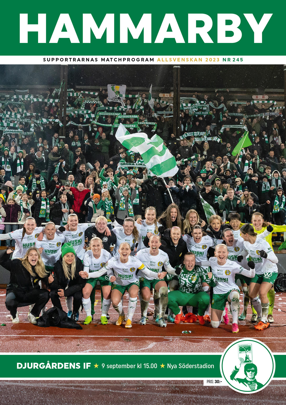 Matchprogram Djurgården Damallsvenskan 2023