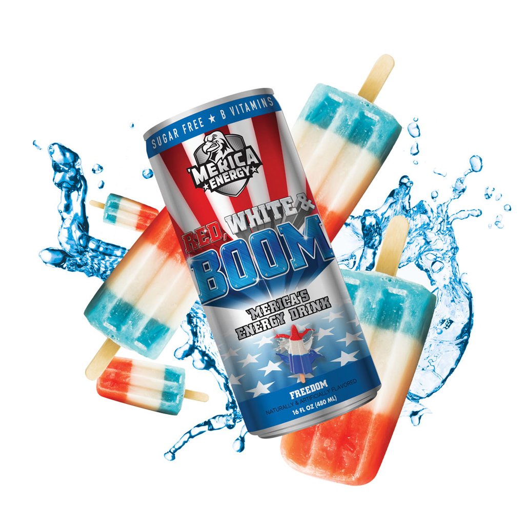 Merica Labz Merica Energy Drink, 480ml Train Eat Live Fitness