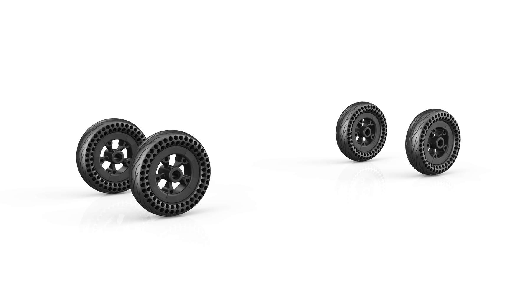 4 PC RALDEY BOARD 195MM WHEELS