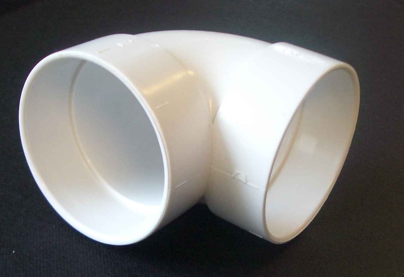 Rör 50 mm, böj 90 kort, 10 st