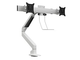 M VESA Gas Lift Arm Single White w. Duo Crossbar