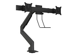 M VESA Gas Lift Arm Single Black w. Duo Crossbar