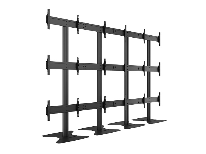 M Public Video Wall Stand 9-Screens 65-75" Black